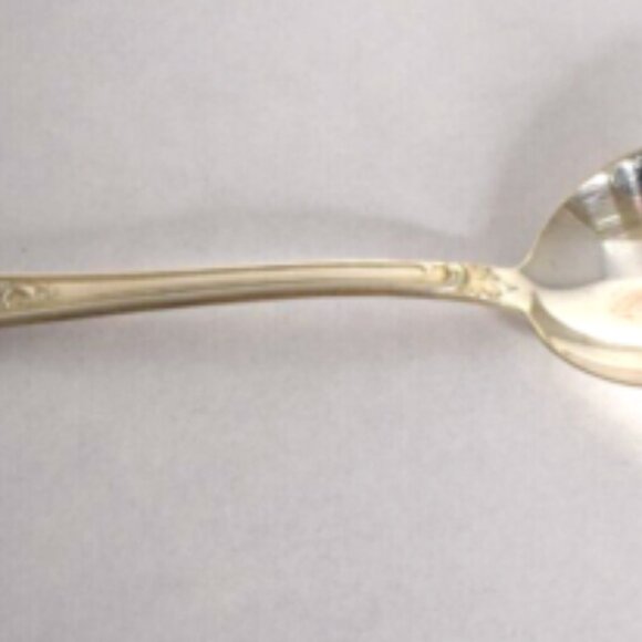 Early BSF 90 German Silverplate Large Serving Spoon Flatware-11" Beautiful! - Picture 2 of 10